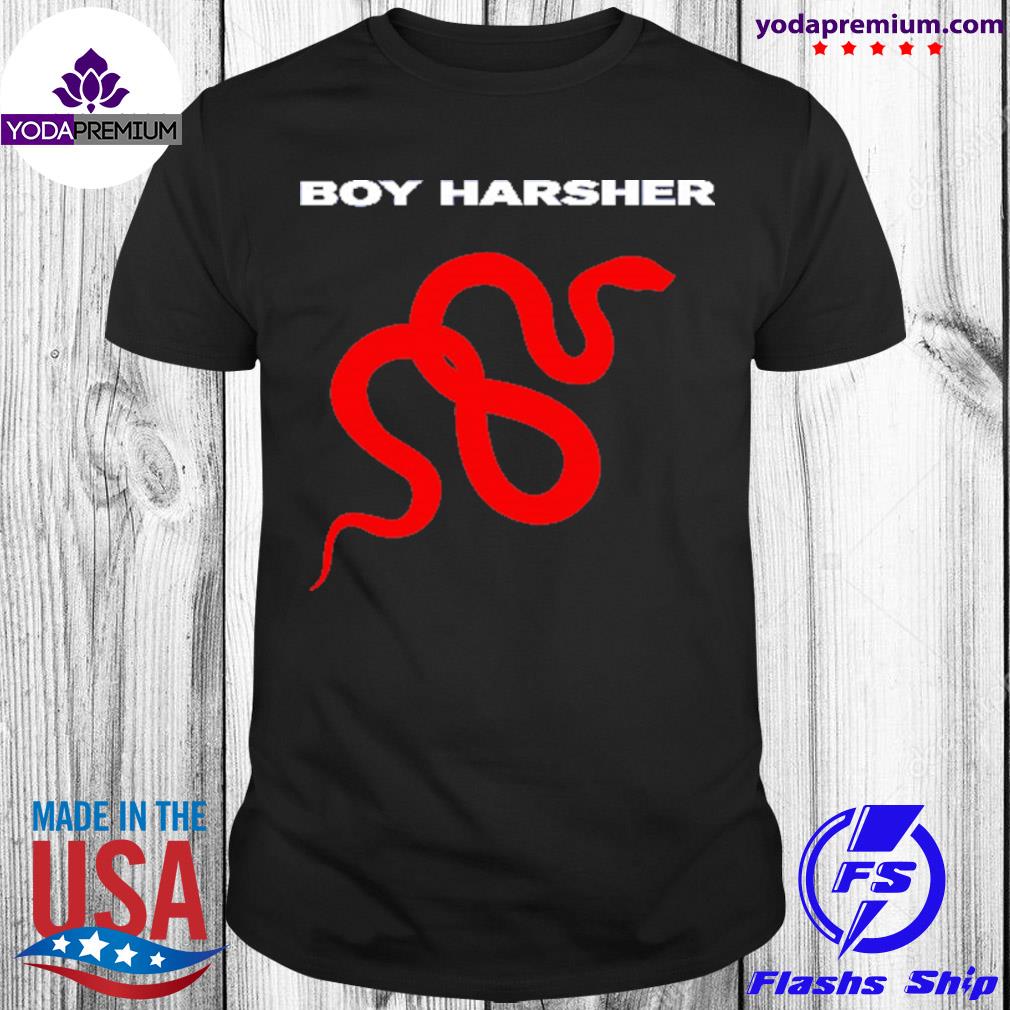 Red snake boy harsher logo shirt
