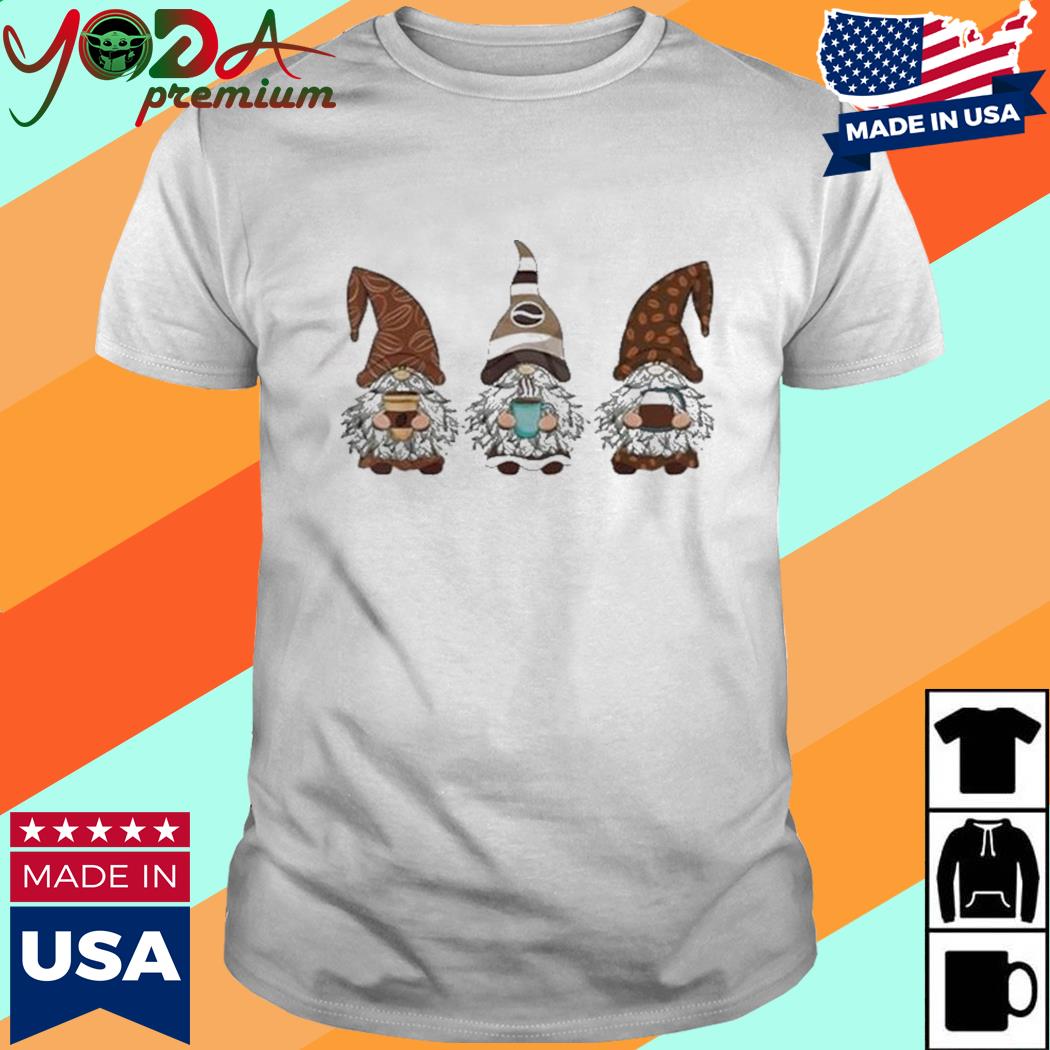Official Gnomes Love Coffee Funny Halloween Shirt